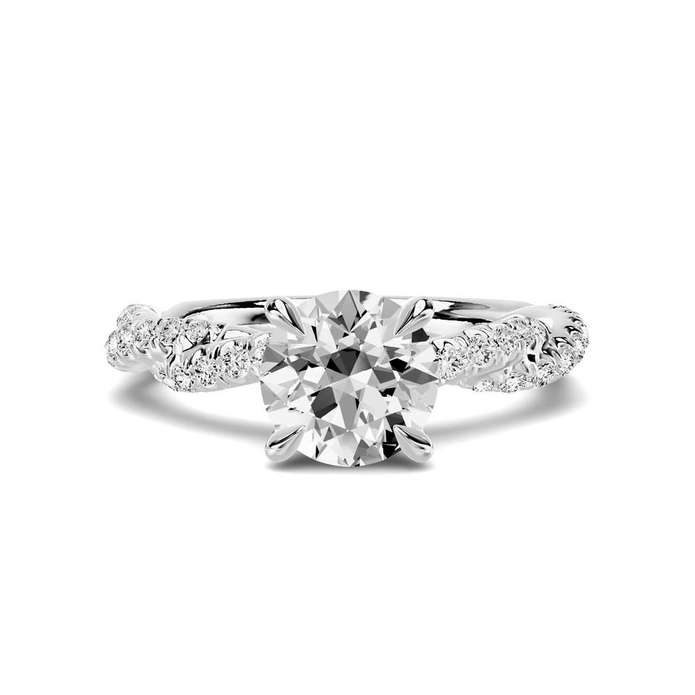 360 degree view of Riona Double Pavé Twist 1.00 ct. Round Lab Engagement Ring