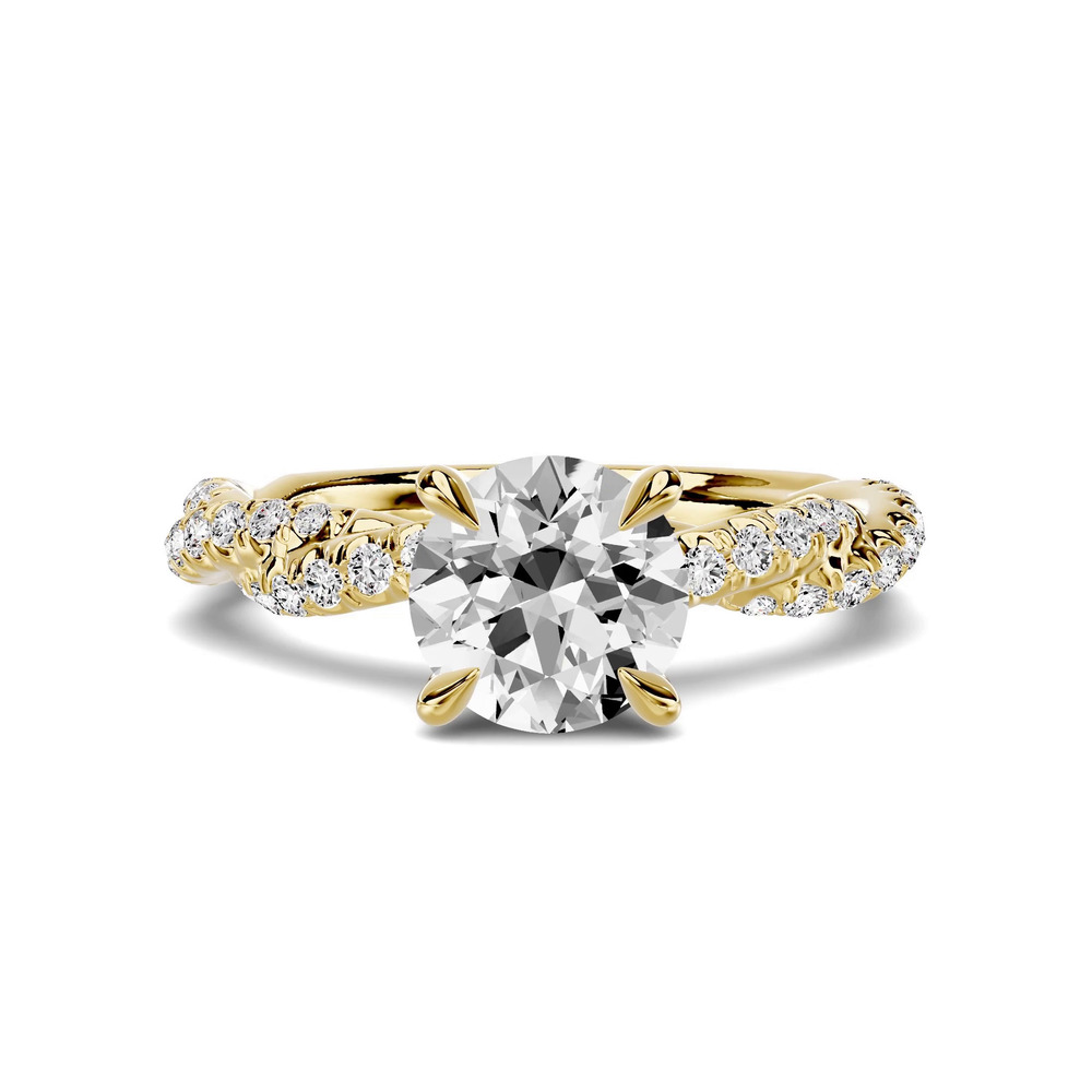 360 degree view of Riona Double Pavé Twist 1.00 ct. Round Lab Engagement Ring