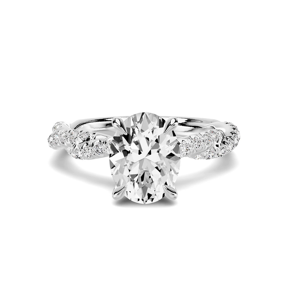 360 degree view of Riona Double Pavé Twist 1.50 ct. Oval Lab Engagement Ring