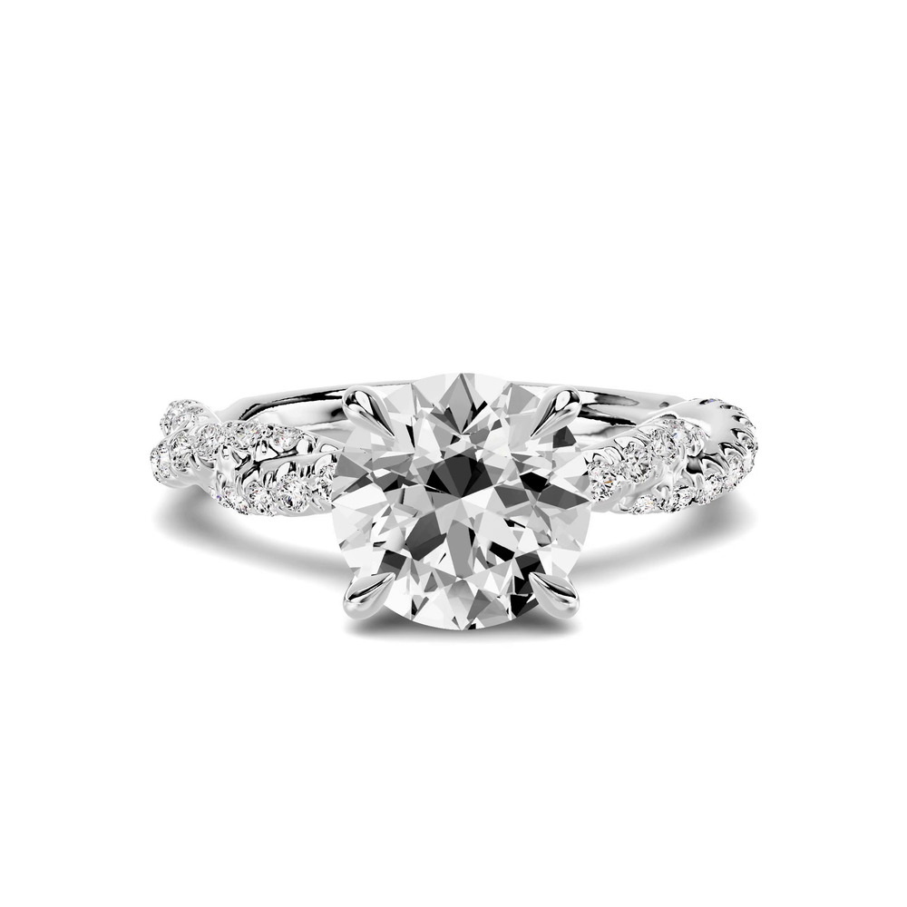 360 degree view of Riona Double Pavé Twist 1.50 ct. Round Lab Engagement Ring