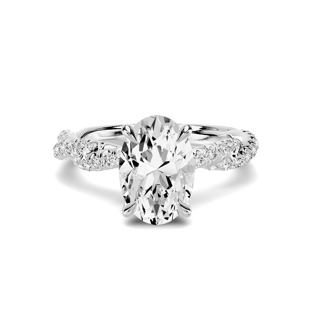 360 degree view of Riona Double Pavé Twist 2.00 ct. Oval Lab Engagement Ring