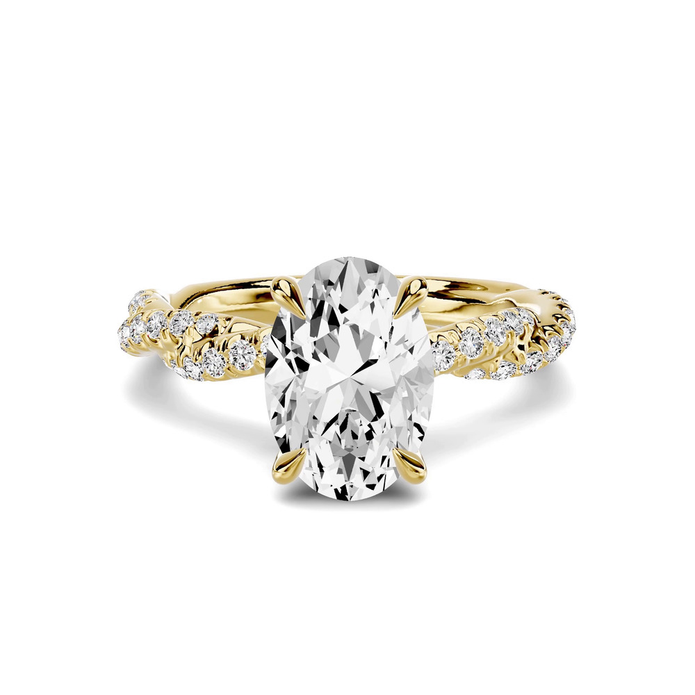 360 degree view of Riona Double Pavé Twist 2.00 ct. Oval Lab Engagement Ring