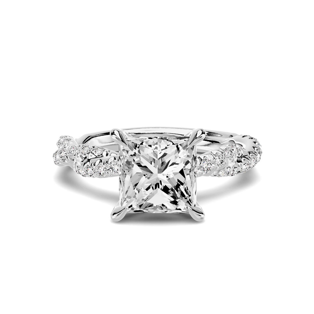 360 degree view of Riona Double Pavé Twist 2.00 ct. Princess-Cut Lab Engagement Ring