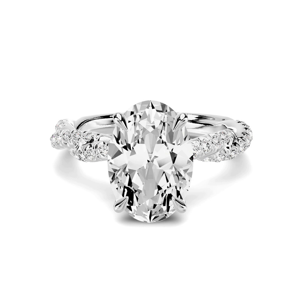 360 degree view of Riona Double Pavé Twist 2.50 ct. Oval Lab Engagement Ring