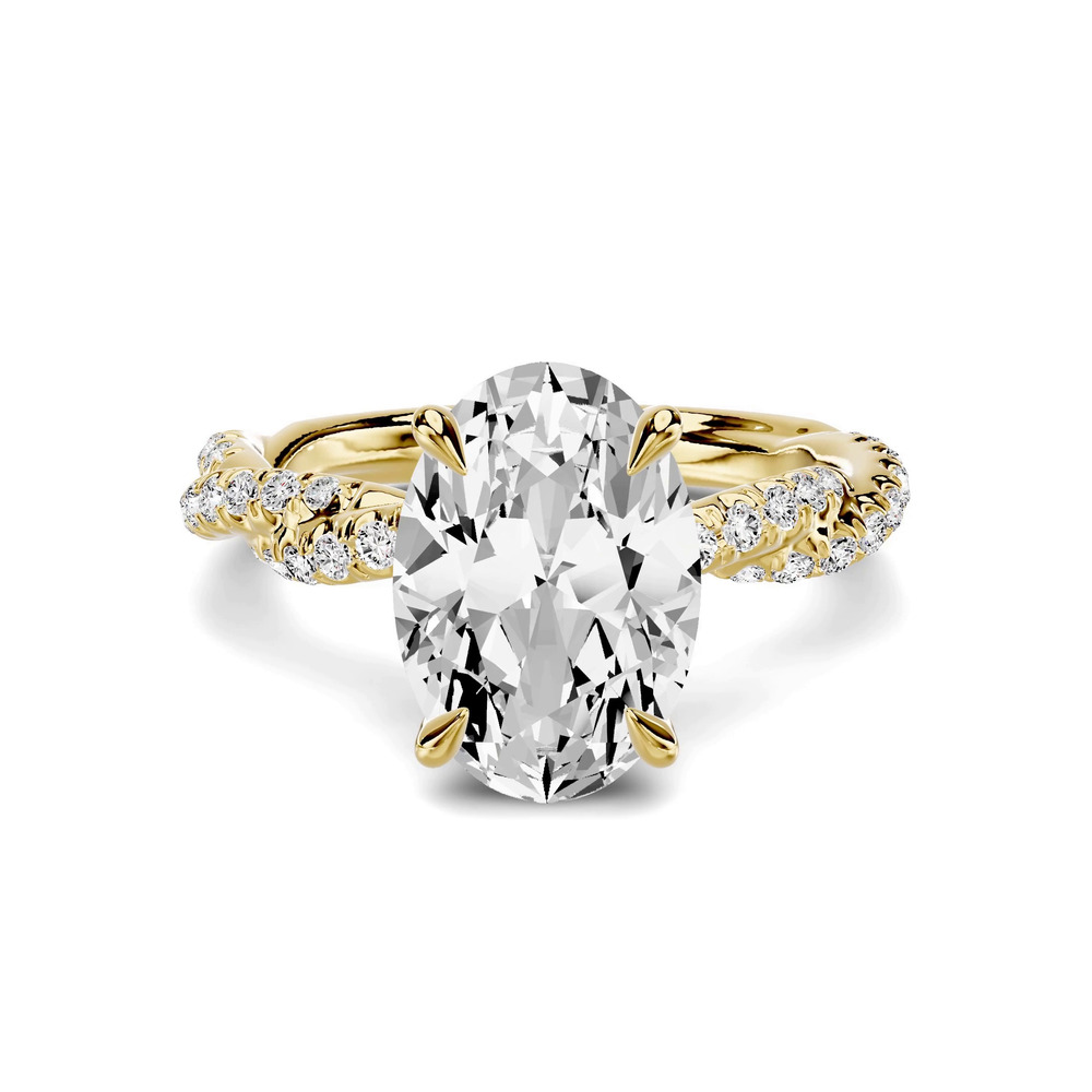 360 degree view of Riona Double Pavé Twist 2.50 ct. Oval Lab Engagement Ring