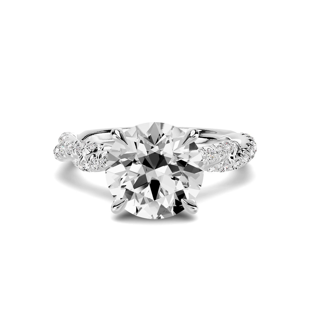 360 degree view of Riona Double Pavé Twist 3.00 ct. Round Lab Engagement Ring
