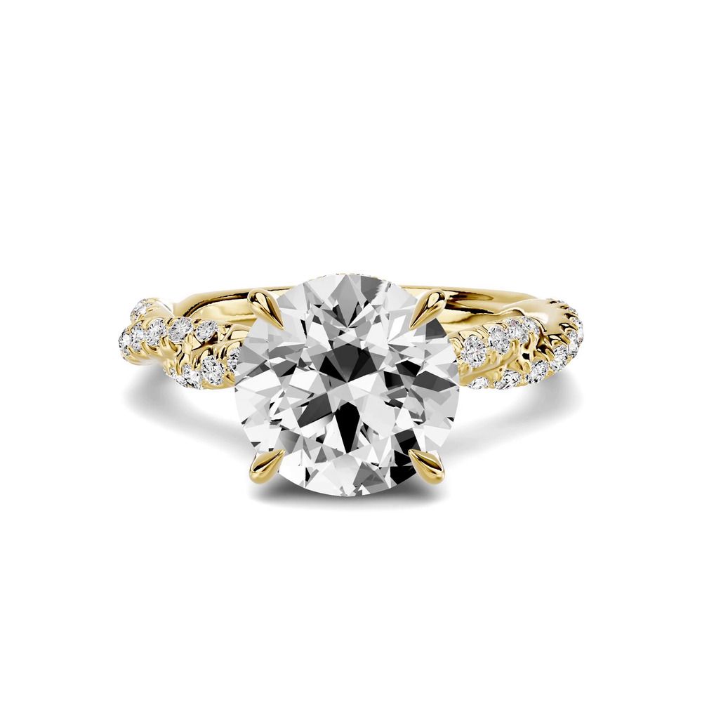 360 degree view of Riona Double Pavé Twist Hidden Halo 2.50 ct. Round Lab Engagement Ring