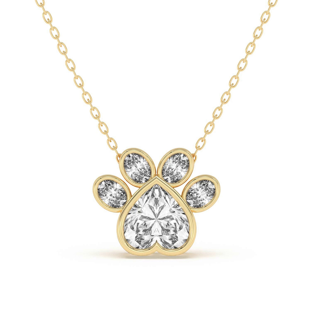 360 degree view of Bella Paw Lab Necklace (1.40 ct. tw.)
