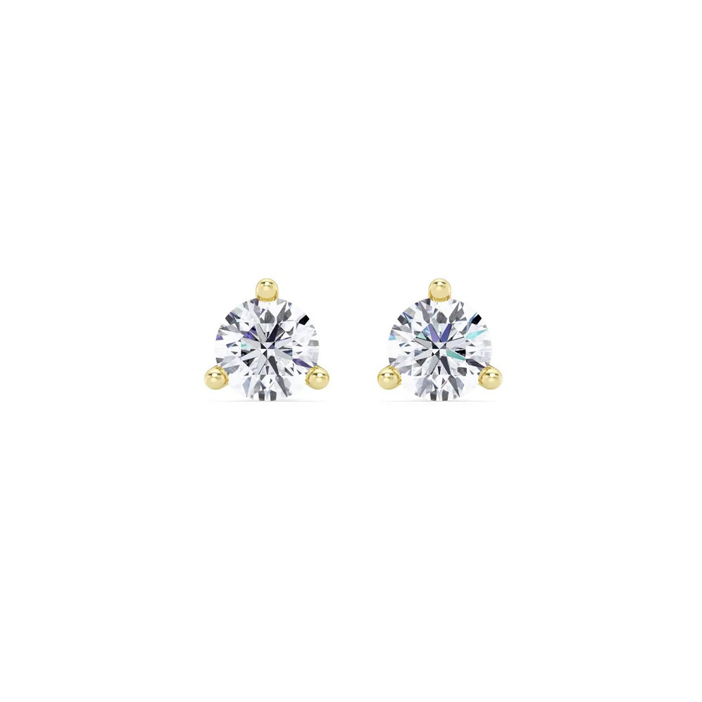 360 degree view of Three-Prong Martini Diamond Screw-Back Earrings (1 ct. tw.)