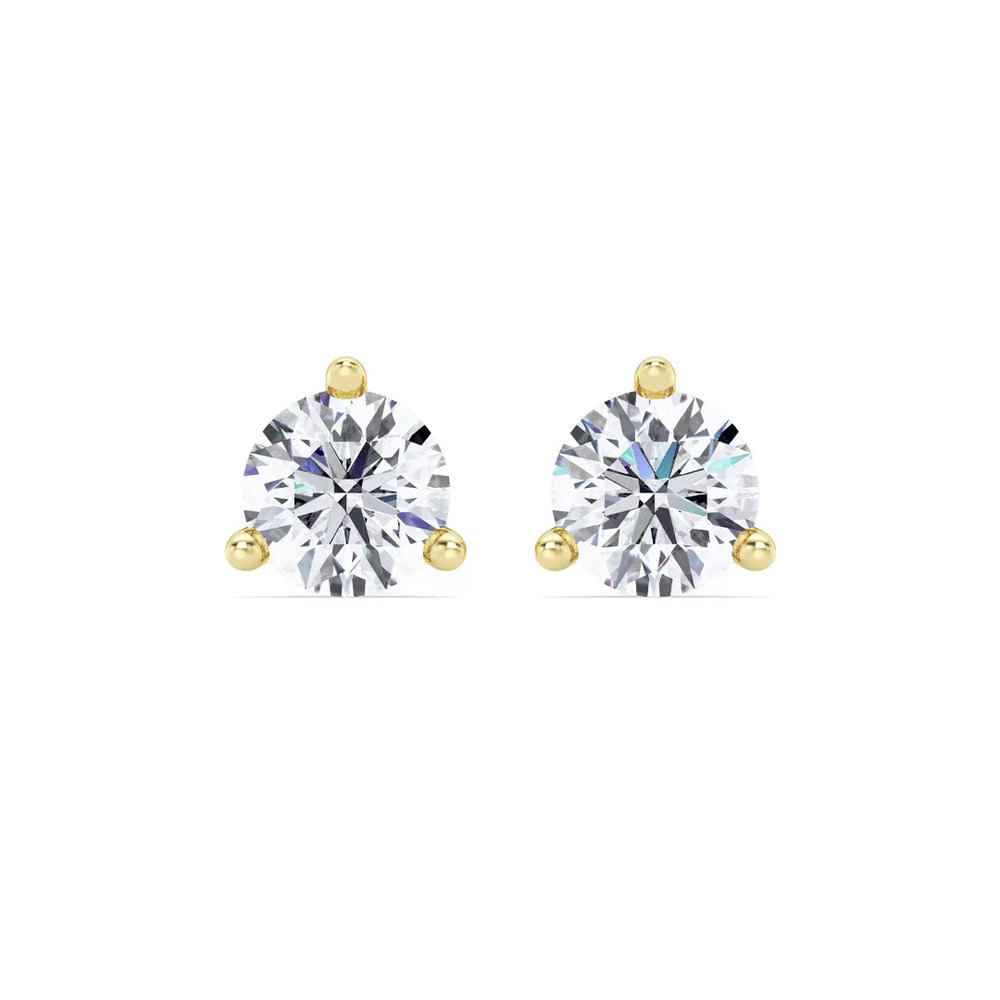 360 degree view of Three-Prong Martini Diamond Screw-Back Earrings (3 ct. tw.)