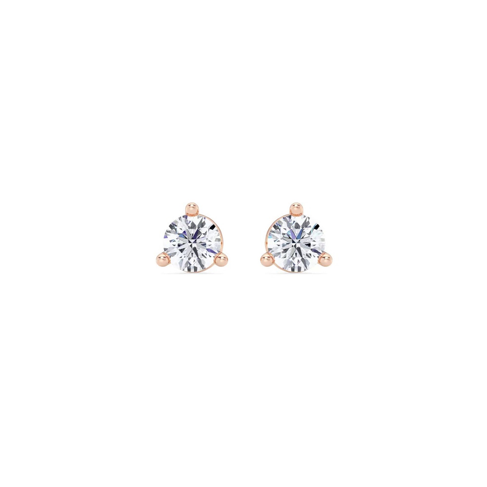 360 degree view of Three-Prong Martini Diamond Screw-Back Earrings (1/4 ct. tw.)
