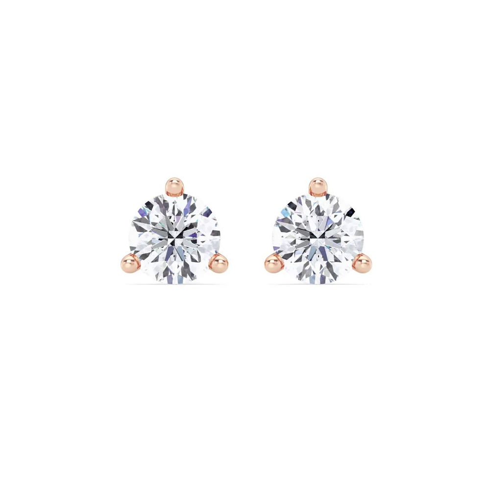 360 degree view of Three-Prong Martini Diamond Screw-Back Earrings (2 ct. tw.)