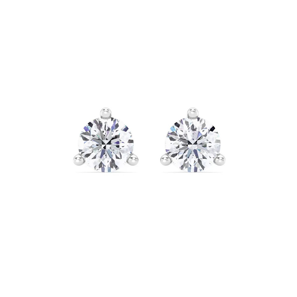 360 degree view of Three-Prong Martini Diamond Screw-Back Earrings (2 ct. tw.)