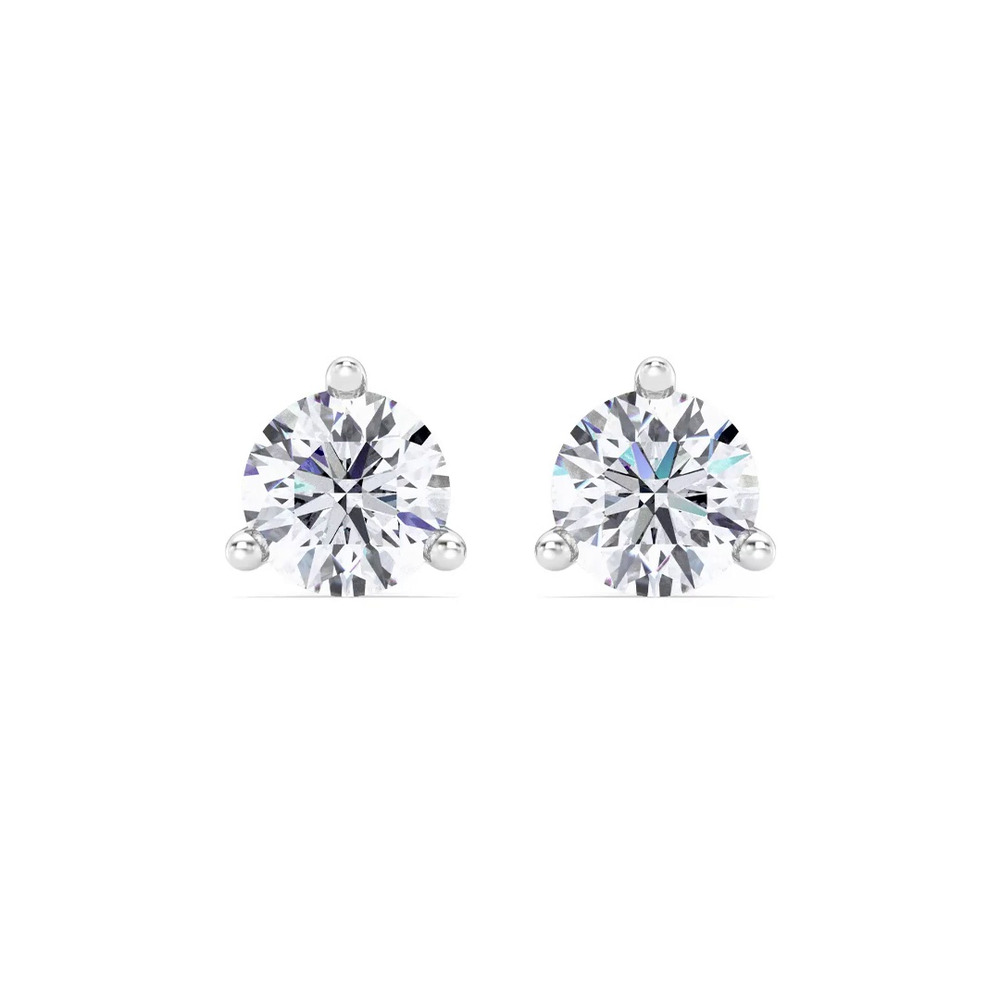 360 degree view of Three-Prong Martini Diamond Screw-Back Earrings (3 ct. tw.)