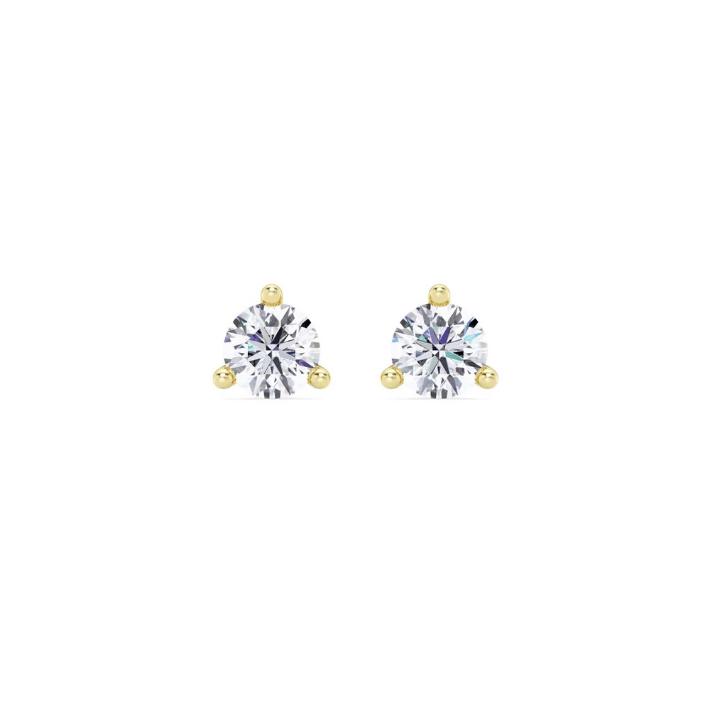 360 degree view of Three-Prong Martini Diamond Screw-Back Earrings (3/4 ct. tw.)