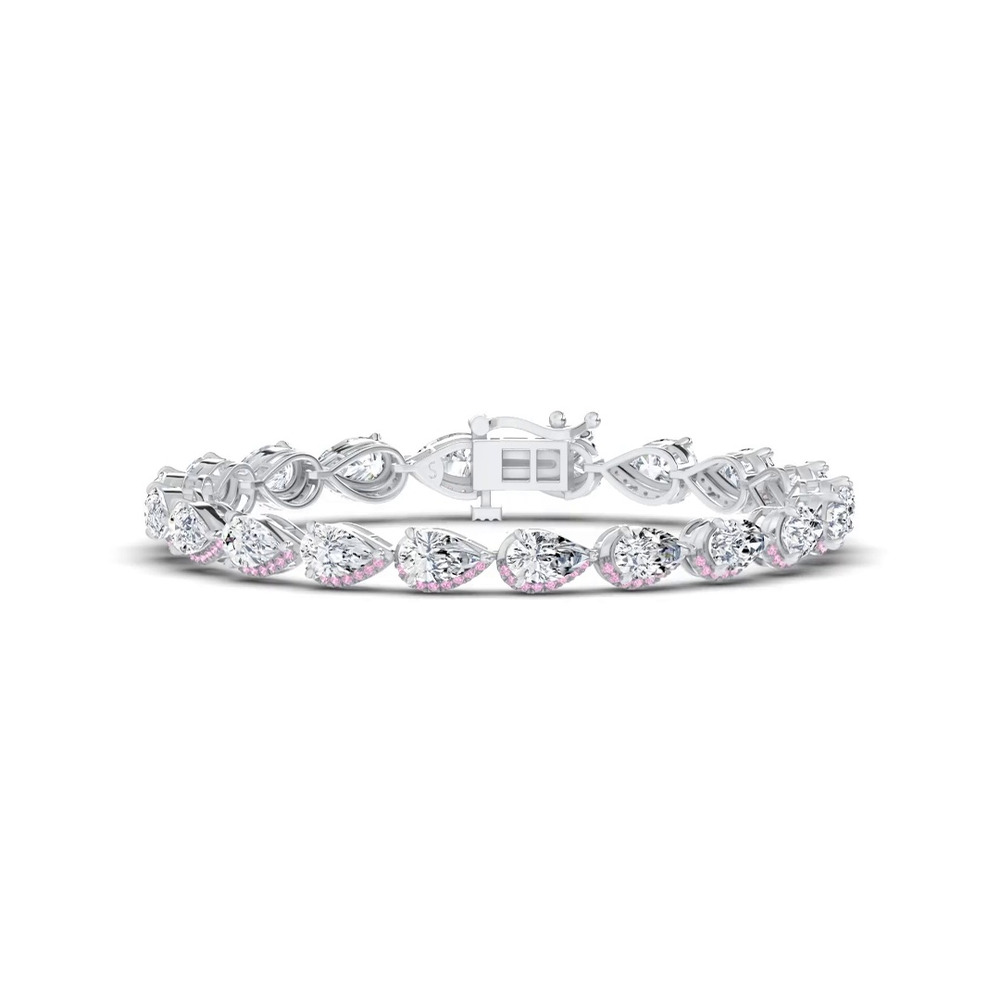360 degree view of Lab Pink Sapphire Sweep Bracelet by Christian Siriano