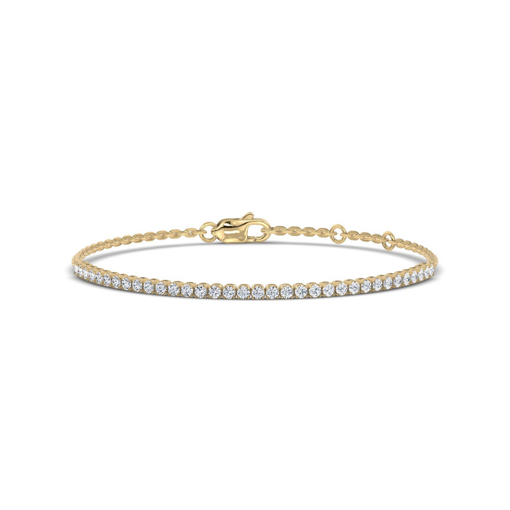 360 degree view of Lab Diamond Tennis Chain Vermeil Bracelet (1 ct. tw.)