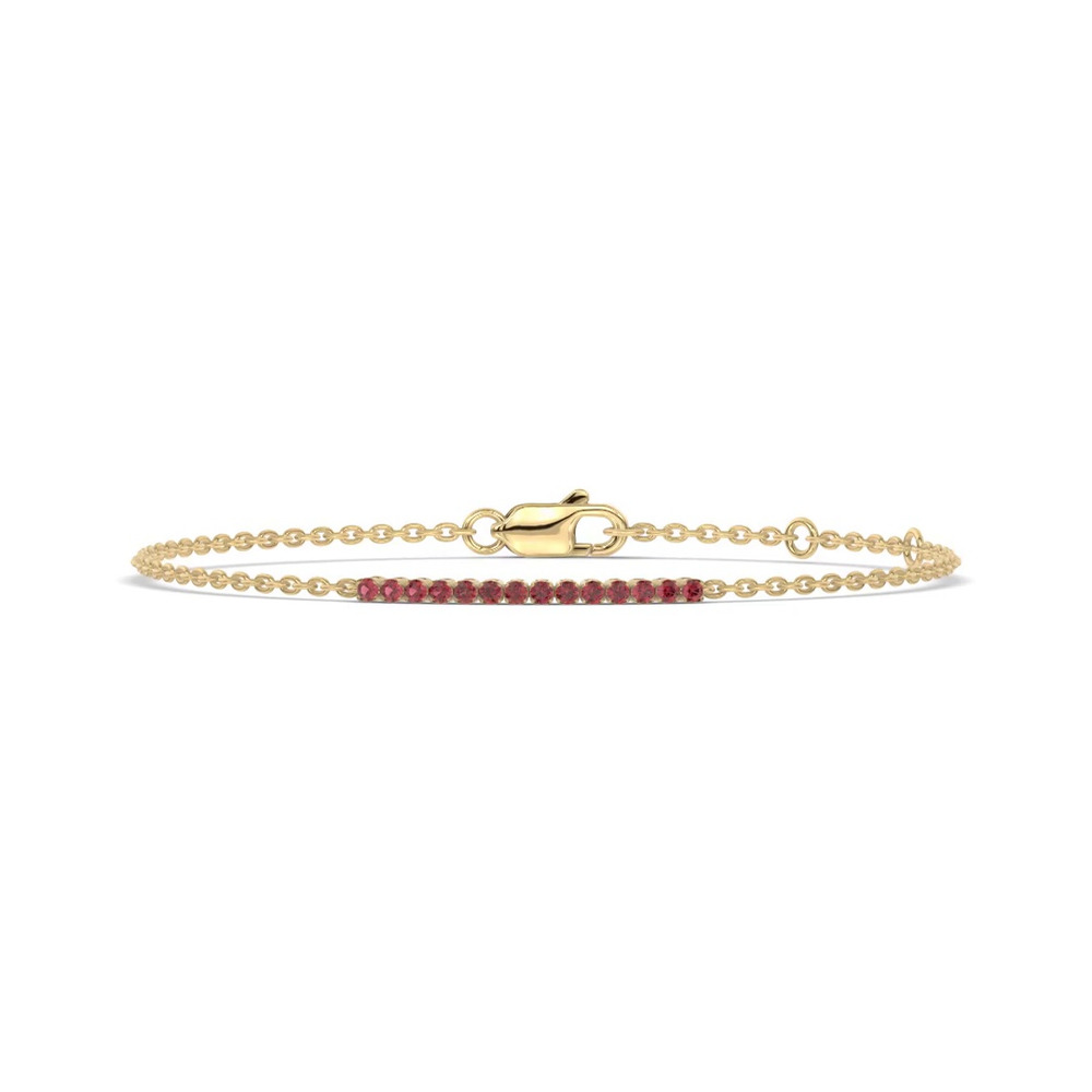 360 degree view of Petite Lab Ruby Tennis Chain Bracelet (0.60 ct. tw.)