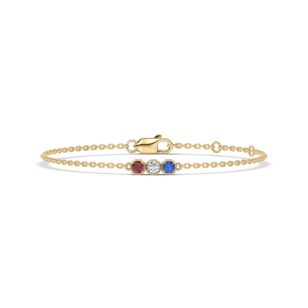 360 degree view of Americana Three-Stone Lab Diamond Bracelet