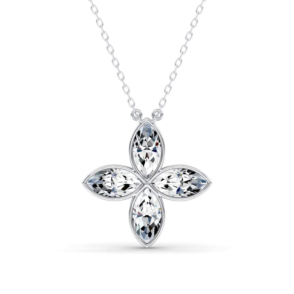 360 degree view of Maravina Rosette Lab Diamond Pendant by Christian Siriano (10 ct. tw.)