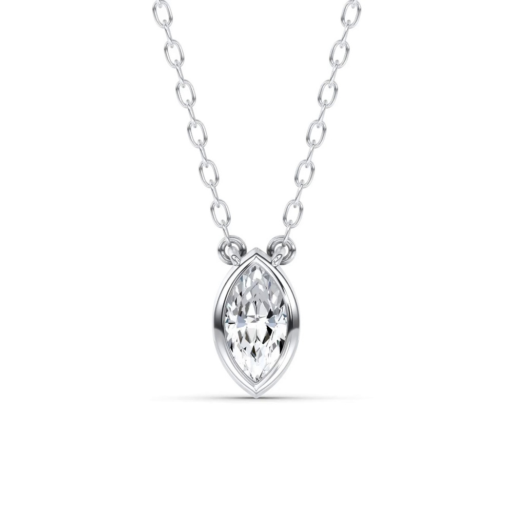 360 degree view of Maravina Bezel Lab Diamond Pendant by Christian Siriano (.20 ct.)