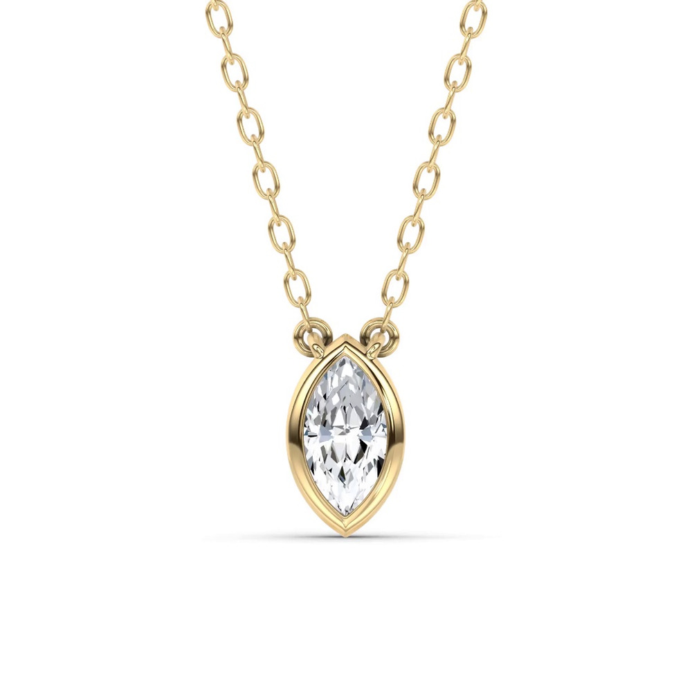 360 degree view of Maravina Bezel Lab Diamond Pendant by Christian Siriano (.20 ct.)
