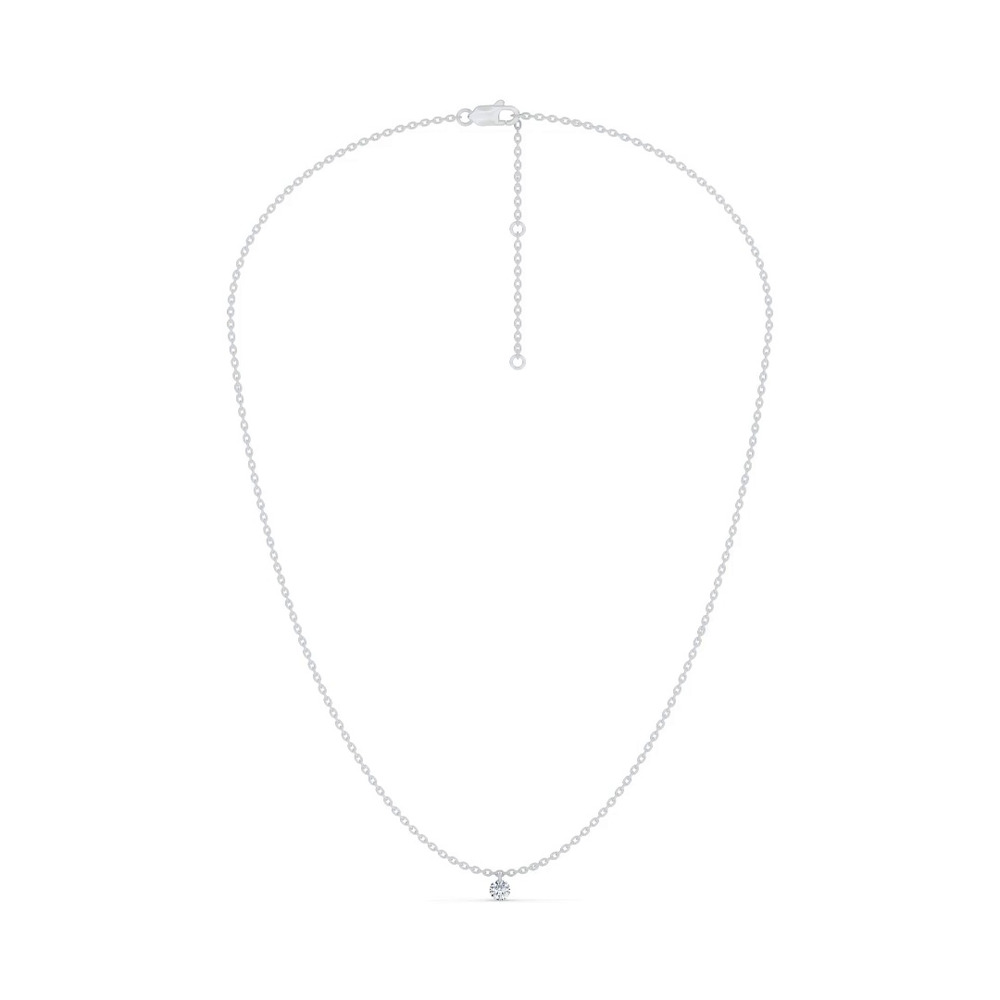 360 degree view of Floating Lab Diamond Solitaire Necklace