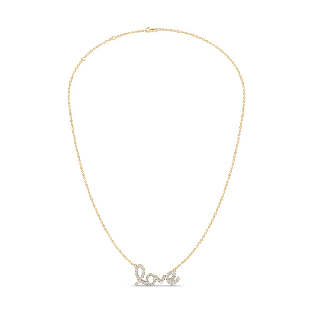 360 degree view of Love Lab Diamond Necklace