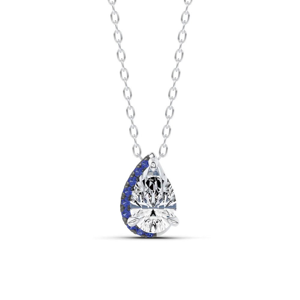 360 degree view of Lab Sapphire Sweep Pendant by Christian Siriano (1 ct. tw.)