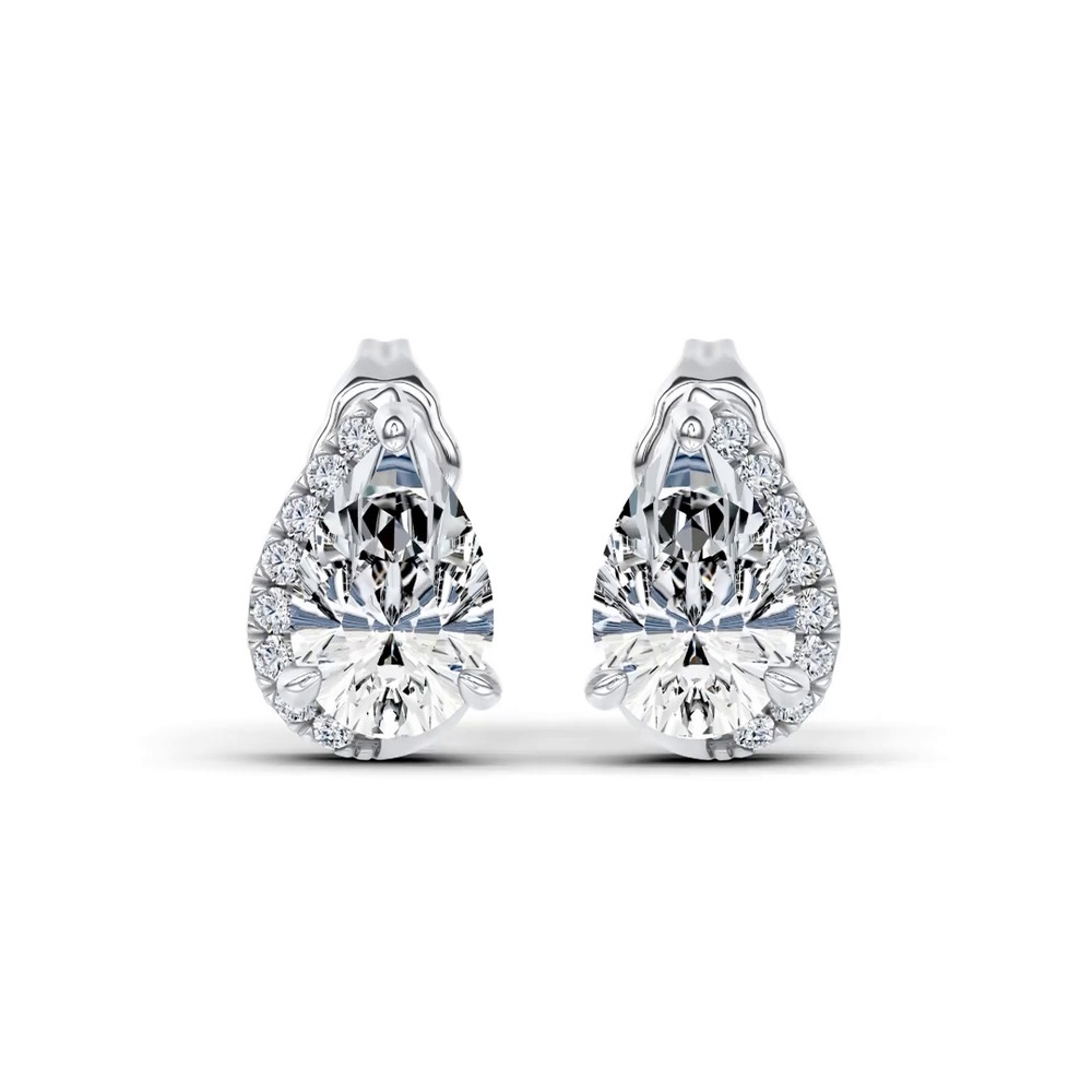 360 degree view of Lab Diamond Sweep Earrings by Christian Siriano