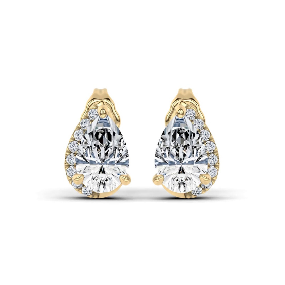 360 degree view of Lab Diamond Sweep Earrings by Christian Siriano