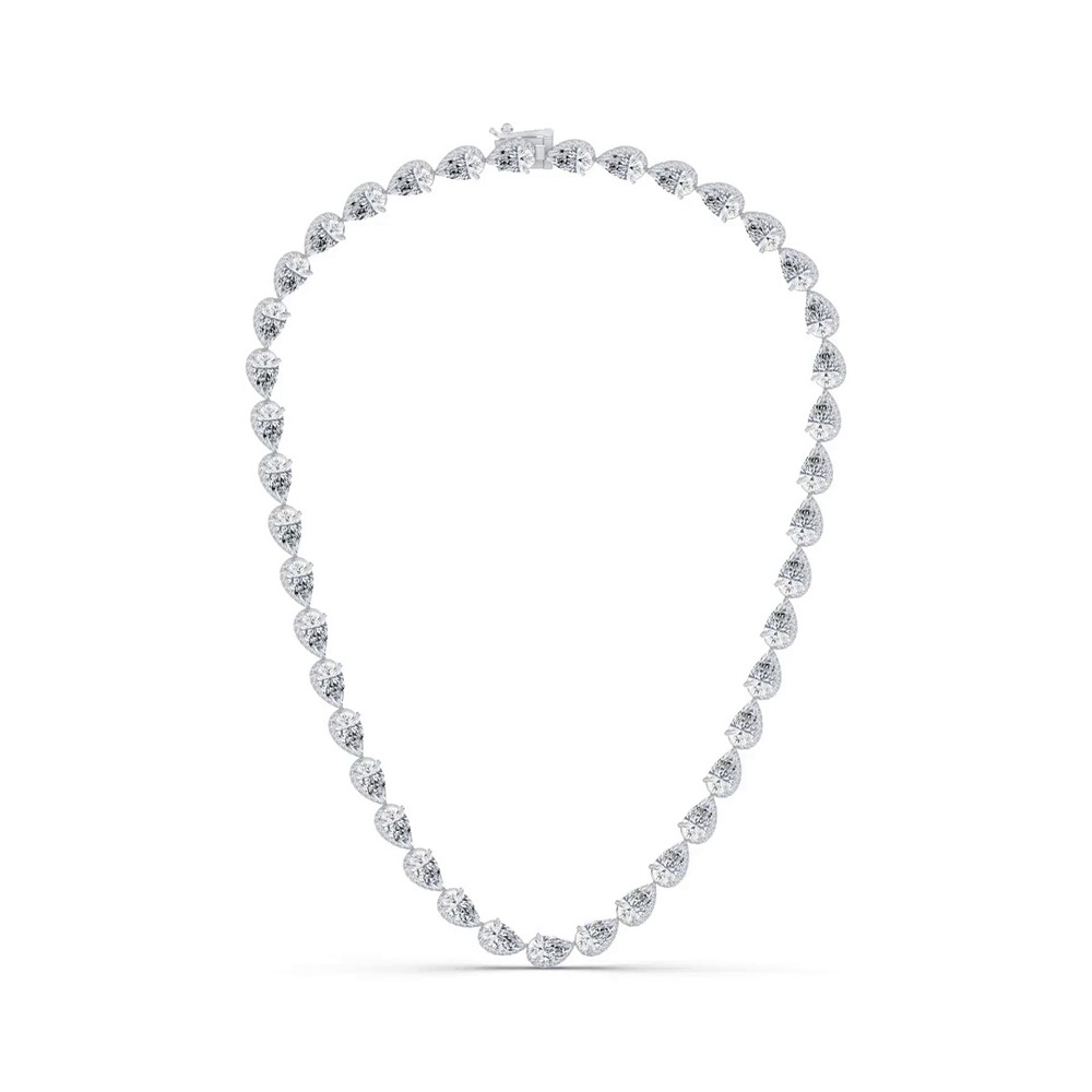 360 degree view of Lab Diamond Sweep Necklace by Christian Siriano
