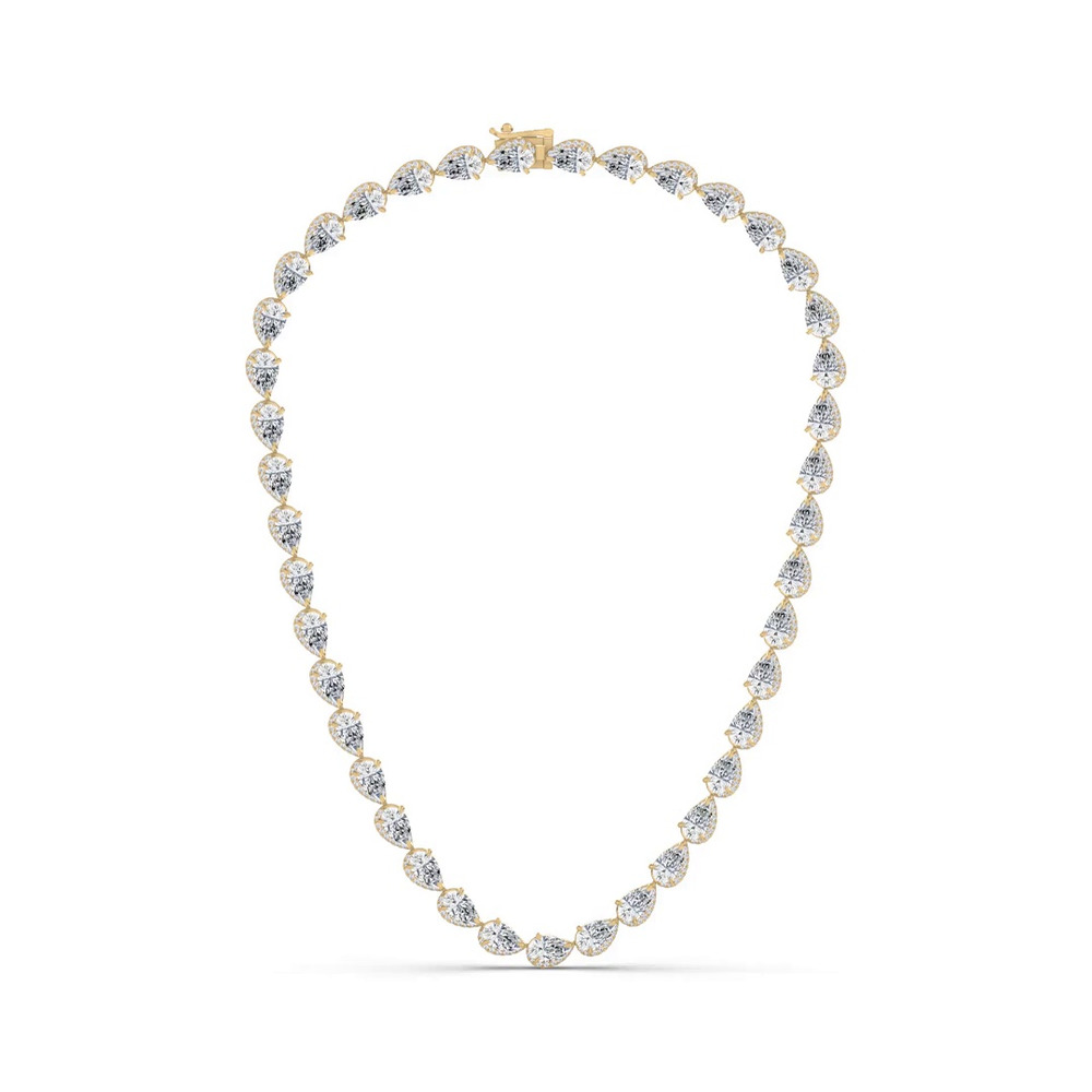 360 degree view of Lab Diamond Sweep Necklace by Christian Siriano