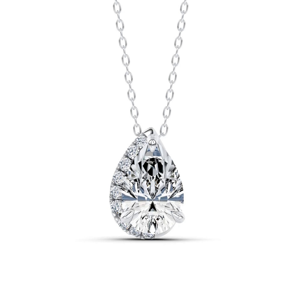 360 degree view of Lab Diamond Sweep Pendant by Christian Siriano (3 ct. tw.)