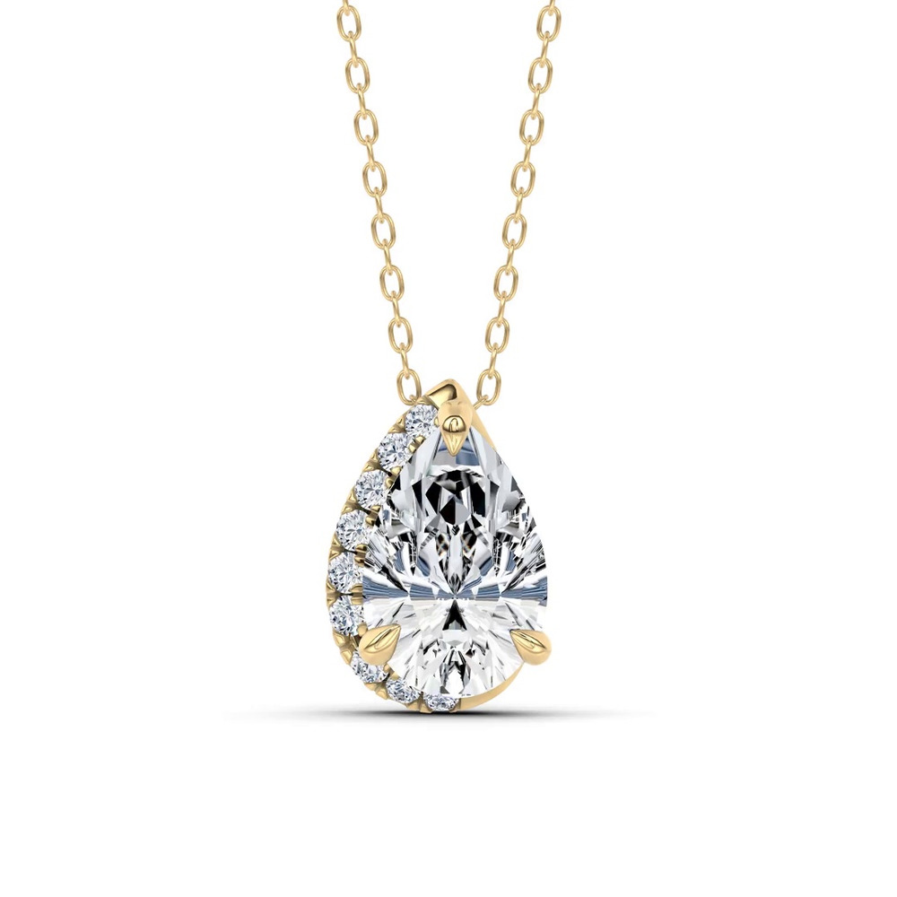 360 degree view of Lab Diamond Sweep Pendant by Christian Siriano (3 ct. tw.)