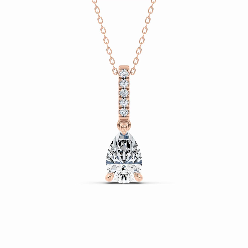 360 degree view of Pear Lab Diamond Link Drop Pendant (1 ct. tw.)