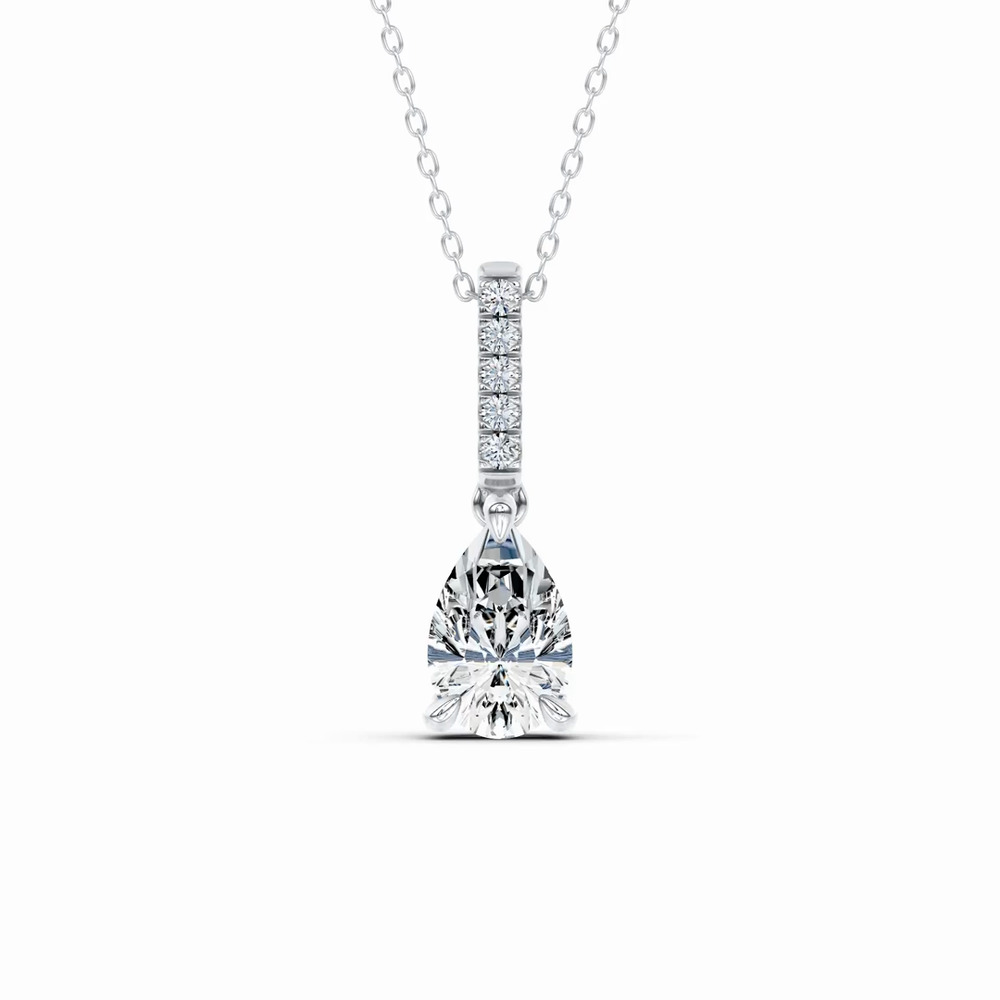 360 degree view of Pear Lab Diamond Link Drop Pendant (1 ct. tw.)