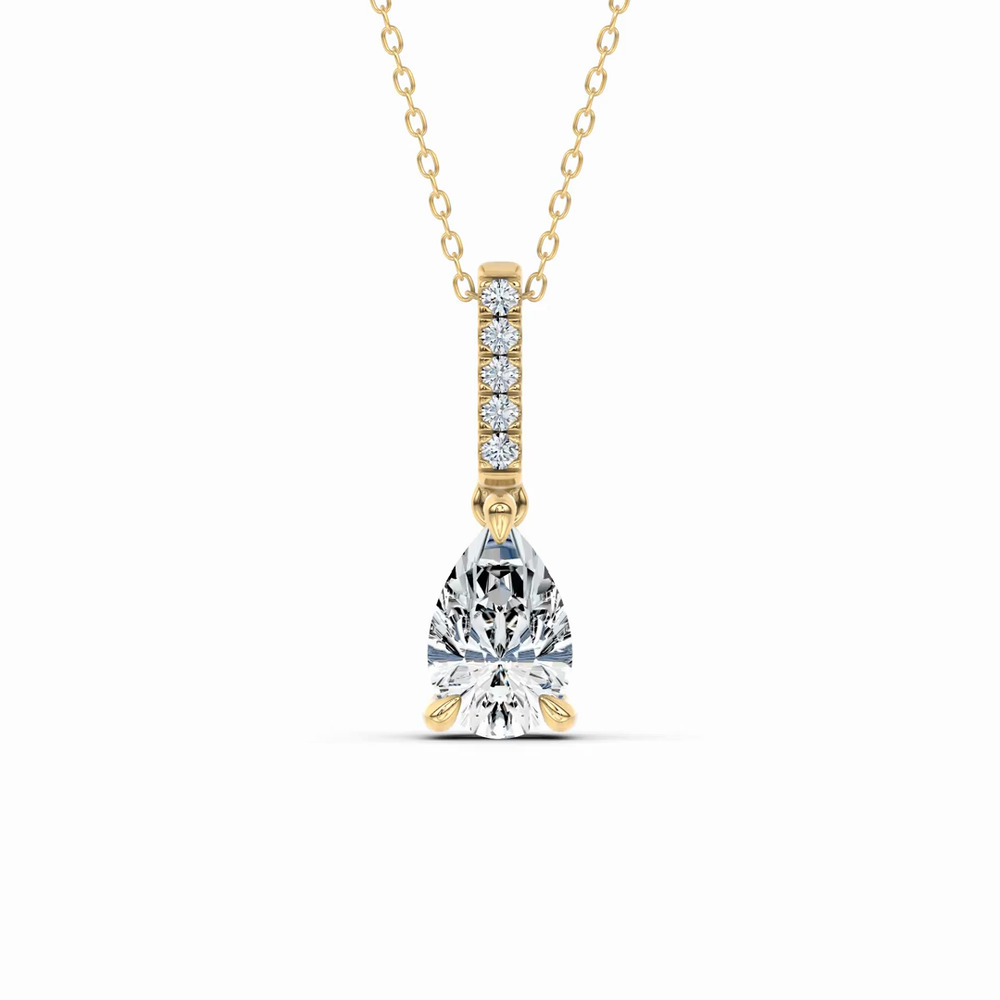 360 degree view of Pear Lab Diamond Link Drop Pendant (1 ct. tw.)