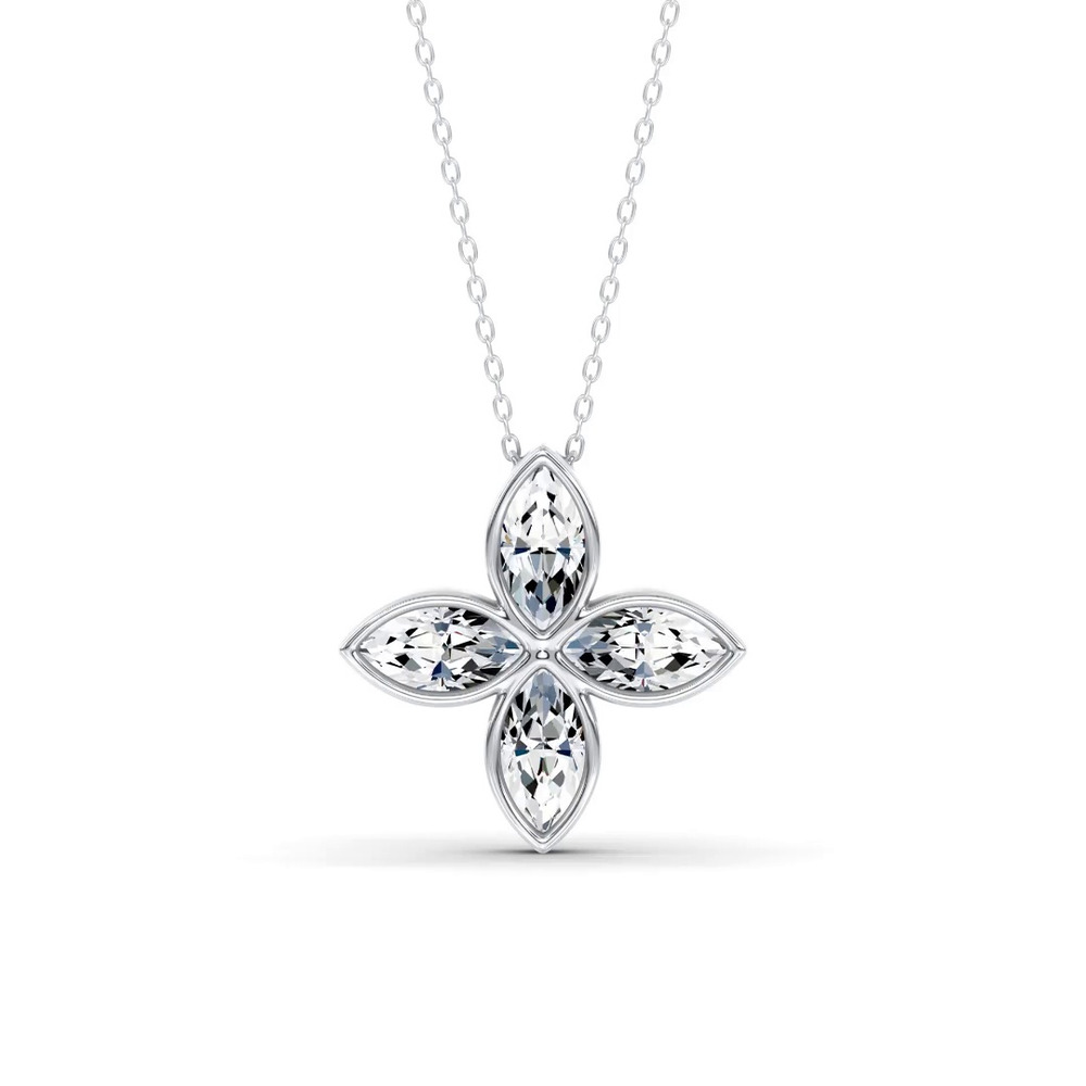 360 degree view of Maravina Rosette Lab Diamond Pendant by Christian Siriano (4 ct. tw.)