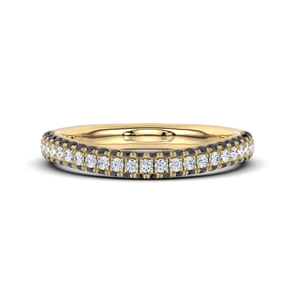 360 degree view of Midnight Noir Contoured Band by Christian Siriano