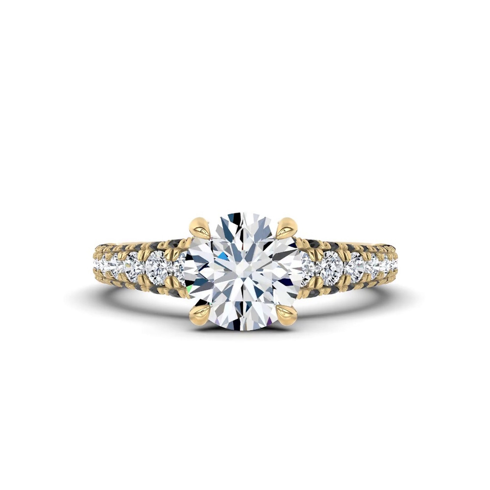 360 degree view of Midnight Noir Lab Engagement Ring by Christian Siriano