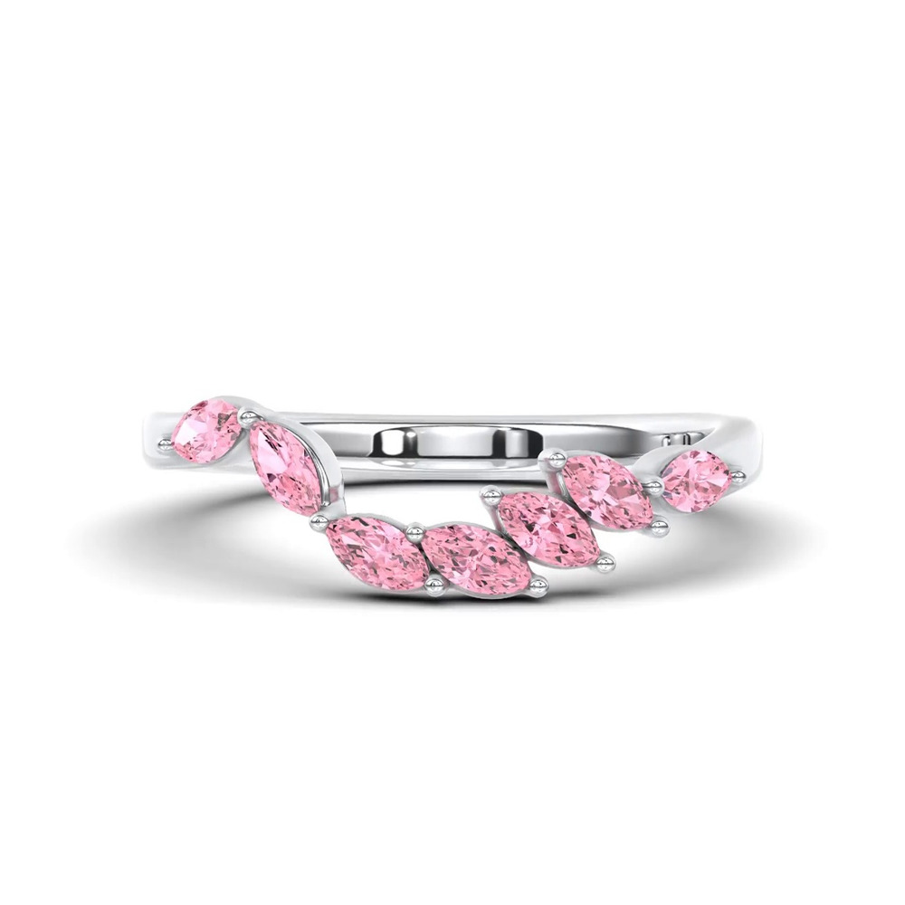 360 degree view of Envol Pink Sapphire Contoured Lab Band by Christian Siriano