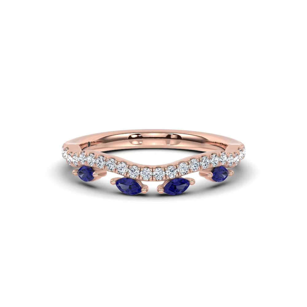 360 degree view of Embellis Sapphire Band by Christian Siriano