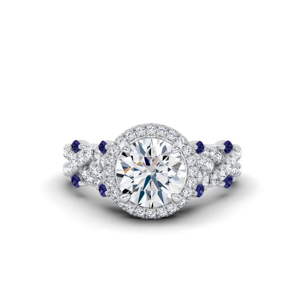 360 degree view of Embellis Sapphire Engagement Ring by Christian Siriano