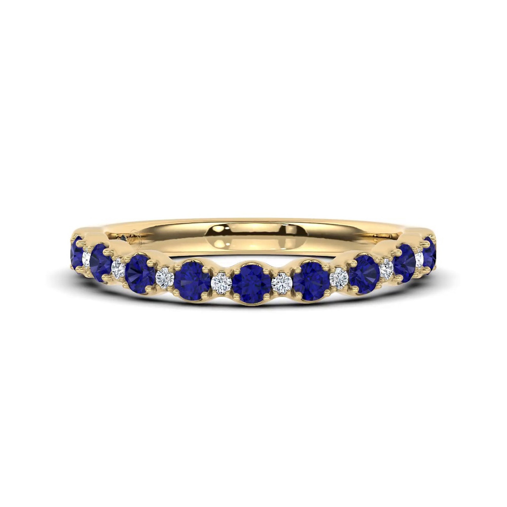 360 degree view of Sonata Sapphire & Lab Diamond Band by Christian Siriano