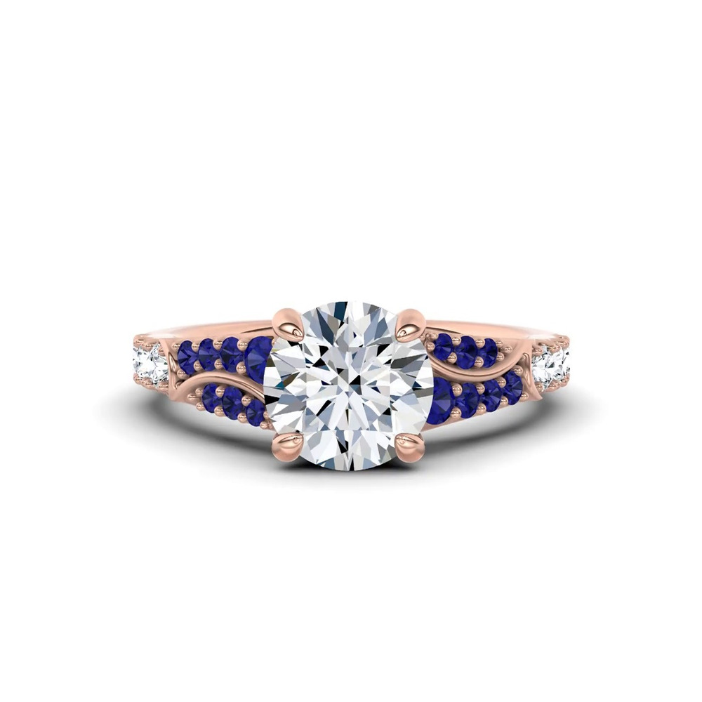 360 degree view of Sonata Sapphire Lab Engagement Ring by Christian Siriano