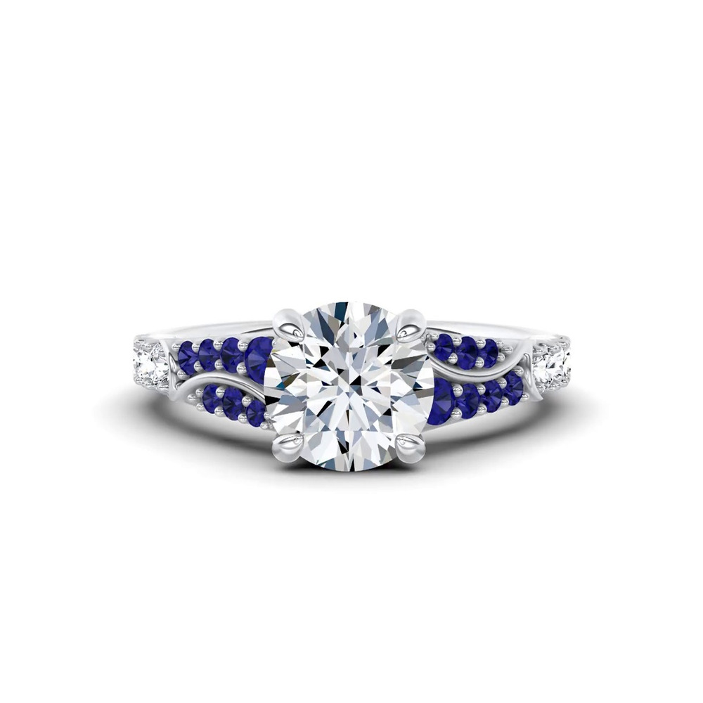 360 degree view of Sonata Sapphire Lab Engagement Ring by Christian Siriano