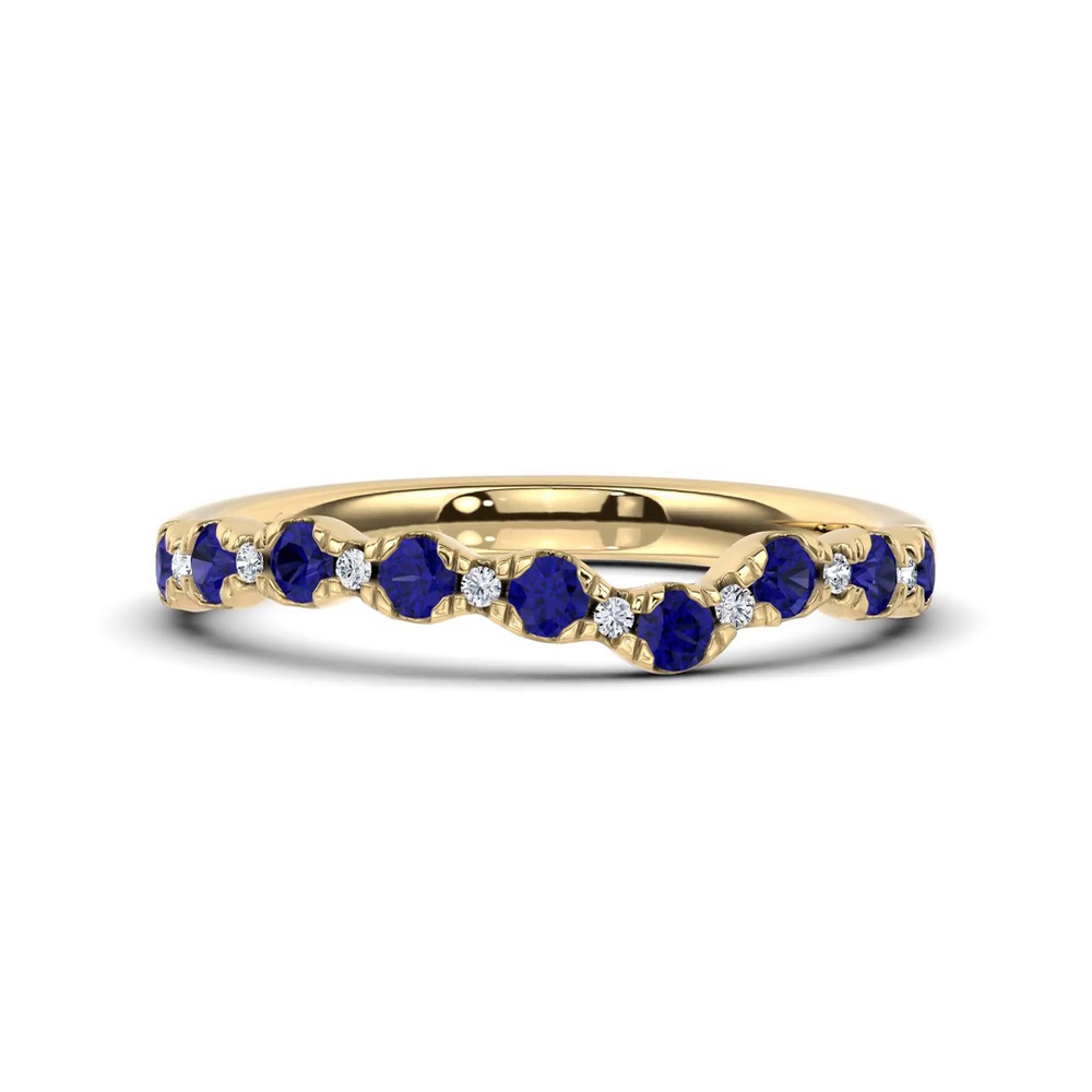 360 degree view of Nocturne Sapphire & Lab Diamond Band by Christian Siriano