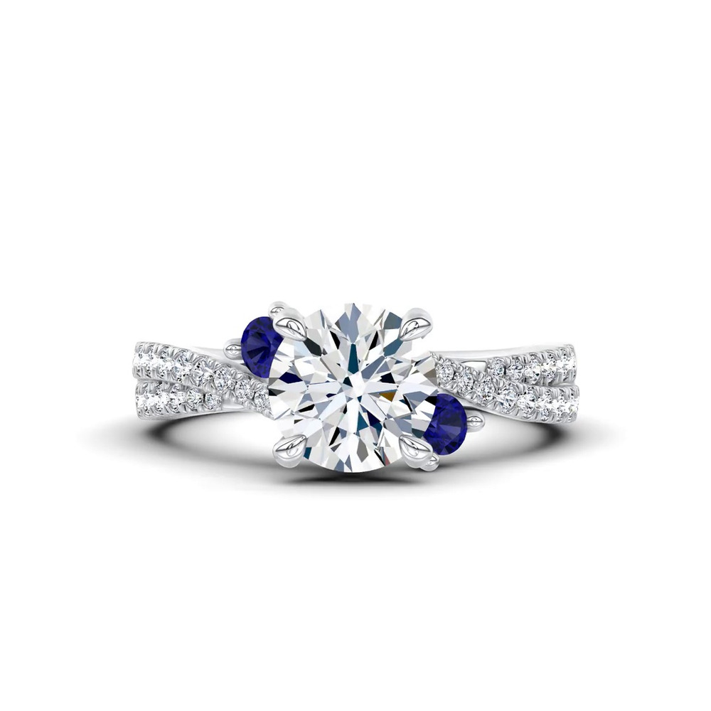 360 degree view of Nocturne Sapphire Engagement Ring by Christian Siriano