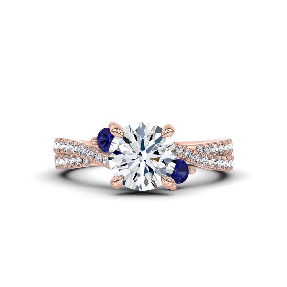 360 degree view of Nocturne Sapphire Engagement Ring by Christian Siriano